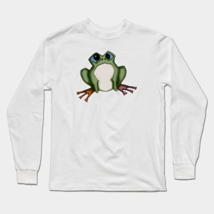 Cute Frog Drawing Long Sleeve T-Shirt